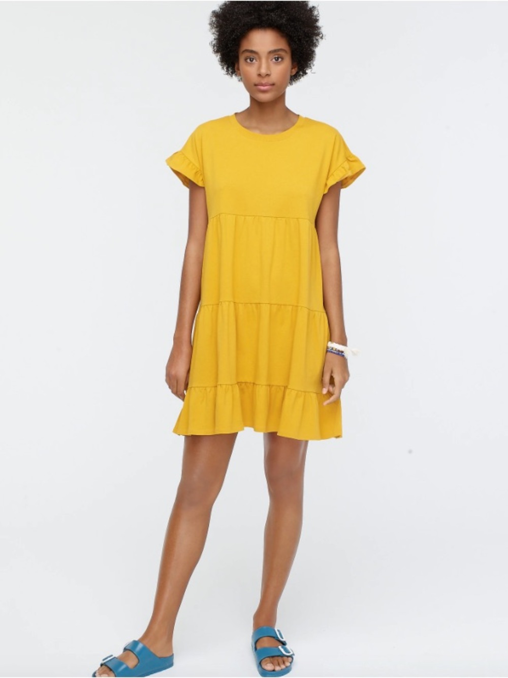 J Crew Swingy tiered jersey dress